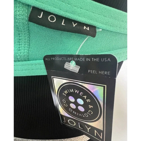 Jolyn Bikini Swim Top Vent Large Green (Seafoam) New with tags - Picture 3 of 5